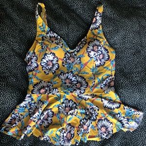 Swimsuit peplum top, never worn